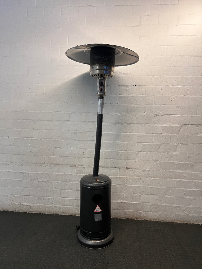 Alva Tall Gas Patio Heater with Silver Reflector — Good Working Order