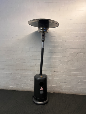 Alva Tall Gas Patio Heater with Silver Reflector — Good Working Order