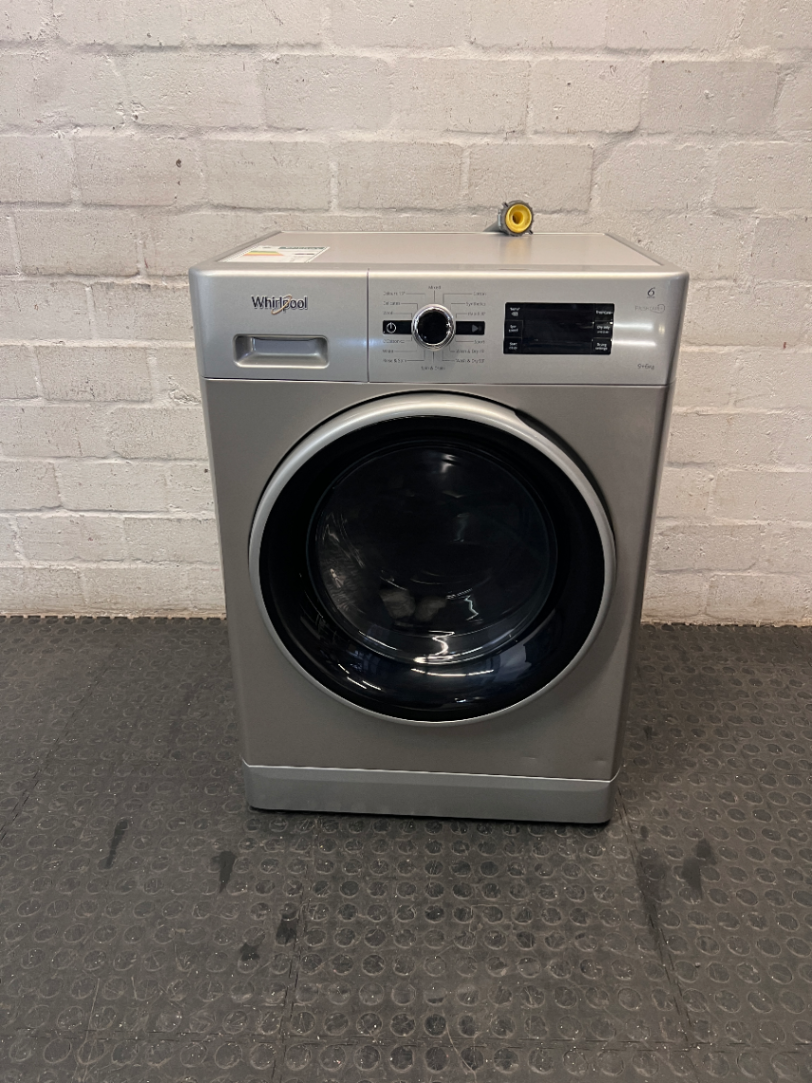 Whirlpool Silver Front Loader Washing Machine — Good Working Order