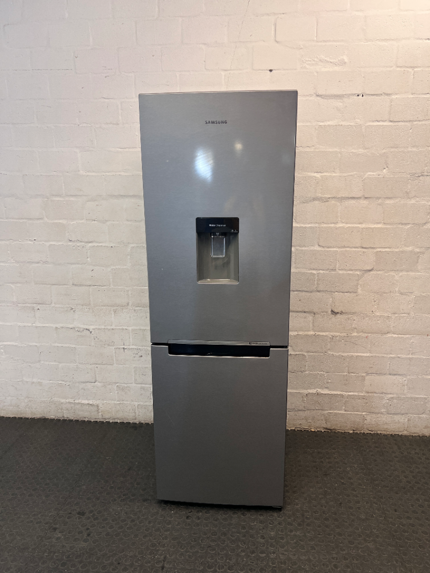 Samsung Grey Bottom-Mount Fridge with Water Dispenser — Good Working Order