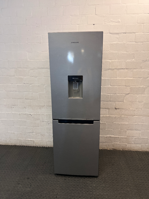 Samsung Grey Bottom-Mount Fridge with Water Dispenser — Good Working Order