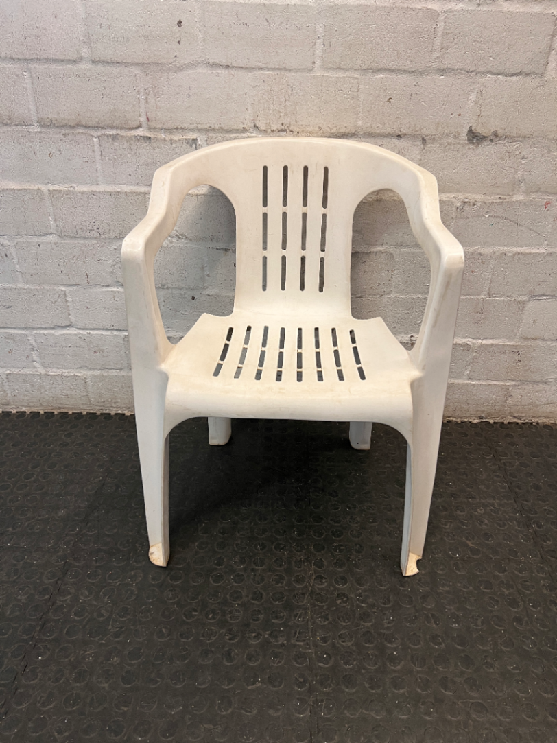 Classic White Plastic Armchair