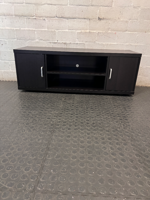 Dark Contemporary TV Unit with Two Cupboards