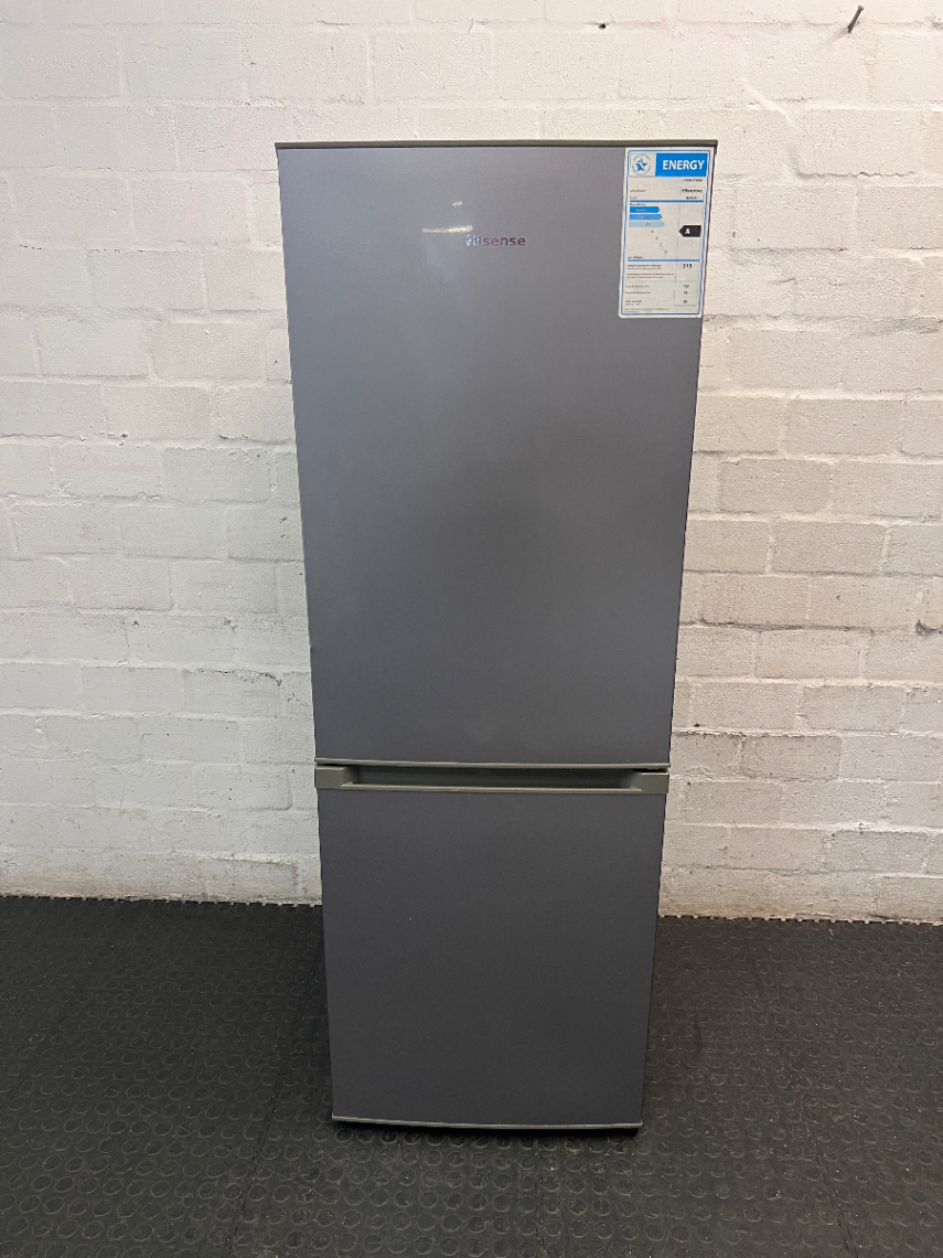 Hisense Metallic Silver Bottom Mount Fridge Freezer — Clean and Tested Fridge Freezer