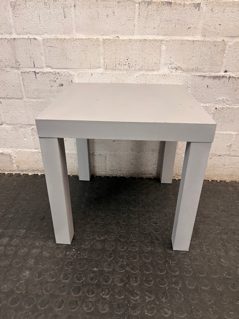Grey Minimalist Square Side Table