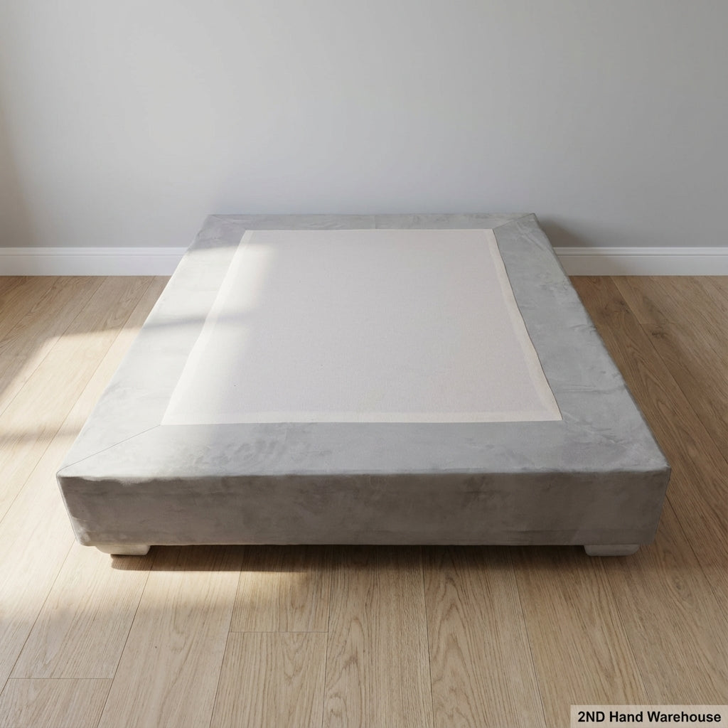 Modern Minimalist Upholstered Platform Double Bed Base