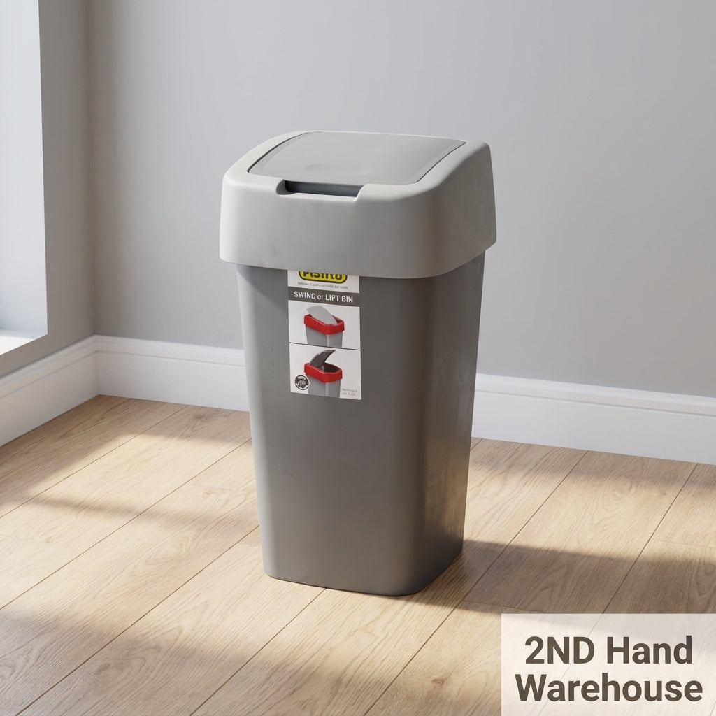 Versatile Grey Swing or Lift Waste Bin