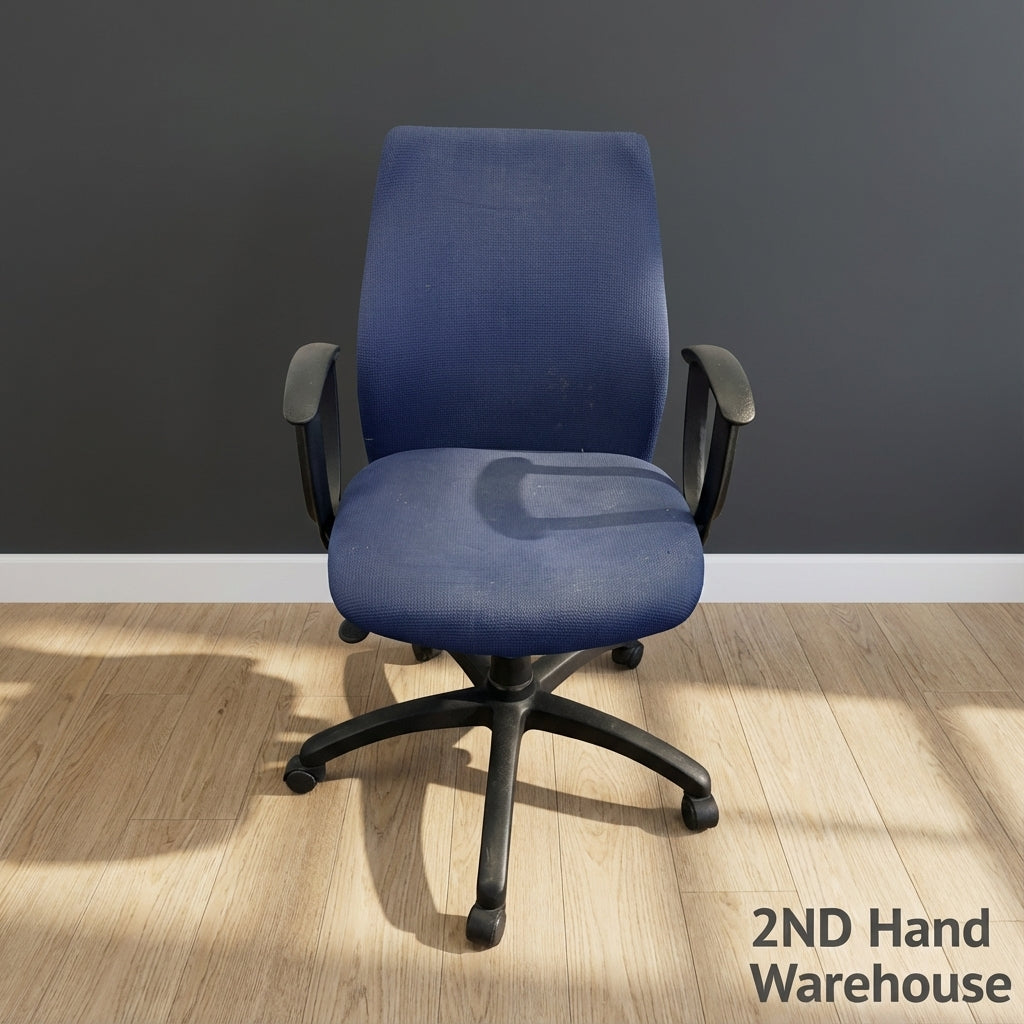 Comfortable Blue Swivel Office Chair
