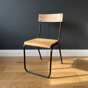 Retro Industrial Wood & Metal Chair