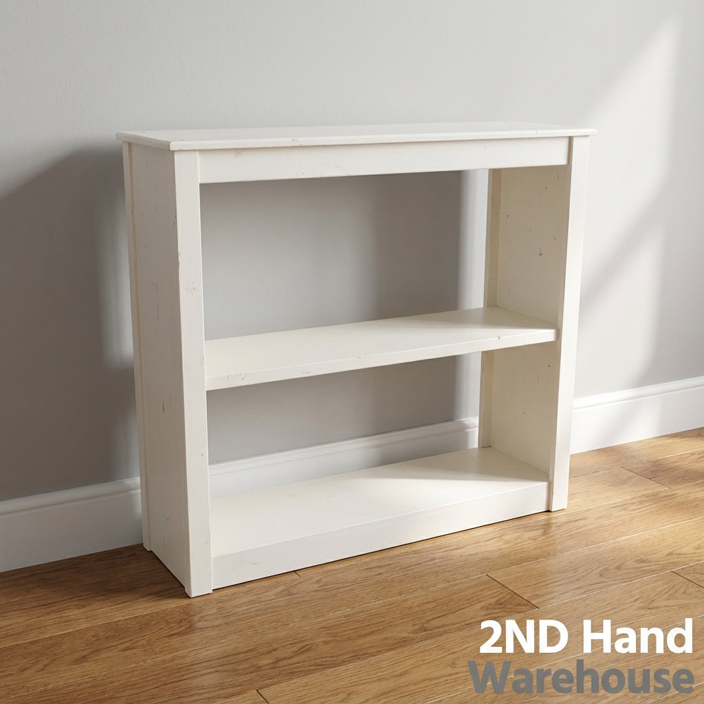 Compact White 3-Tier Bookshelf