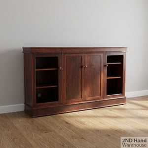 Elegant Dark Wood Entertainment Unit