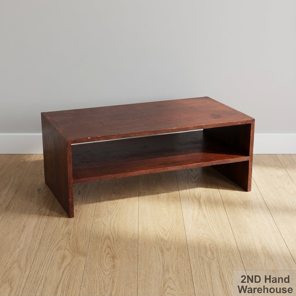 Versatile Two-Tier Wood Storage Shelf