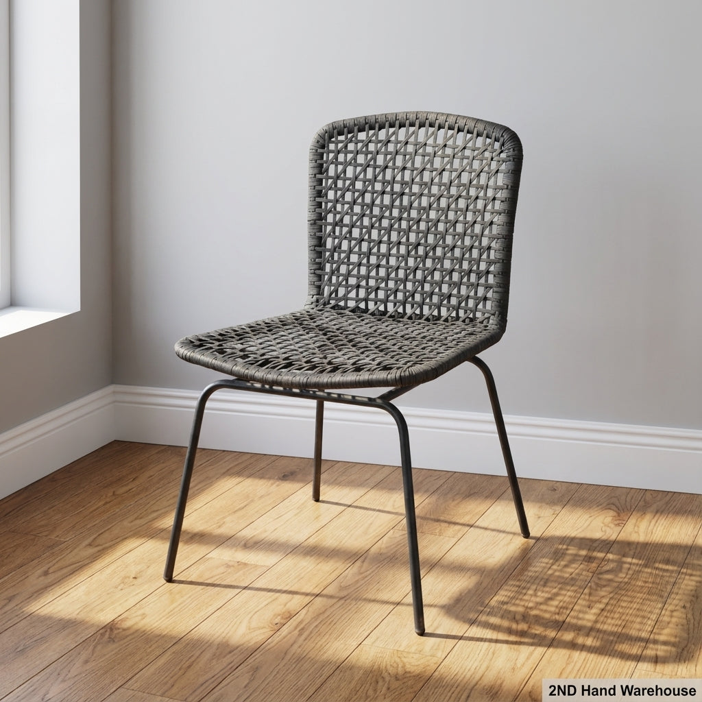 Stylish Grey Woven Indoor/Outdoor Chair