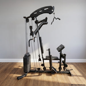 Versatile Home Gym Multi-Station with Weight Stack - Rusted