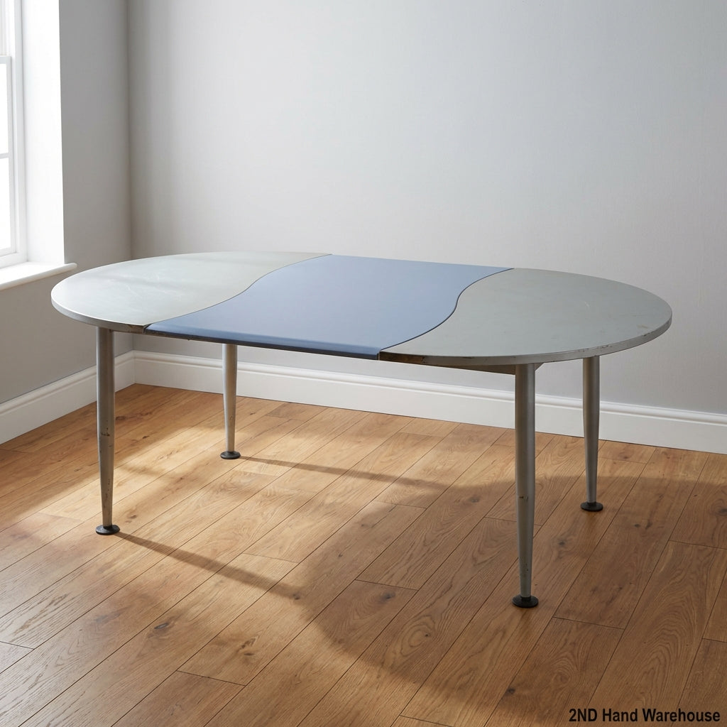 Stylish Two-Tone Oval Dining & Meeting Table ✨ - 2ndhandwarehouse.com