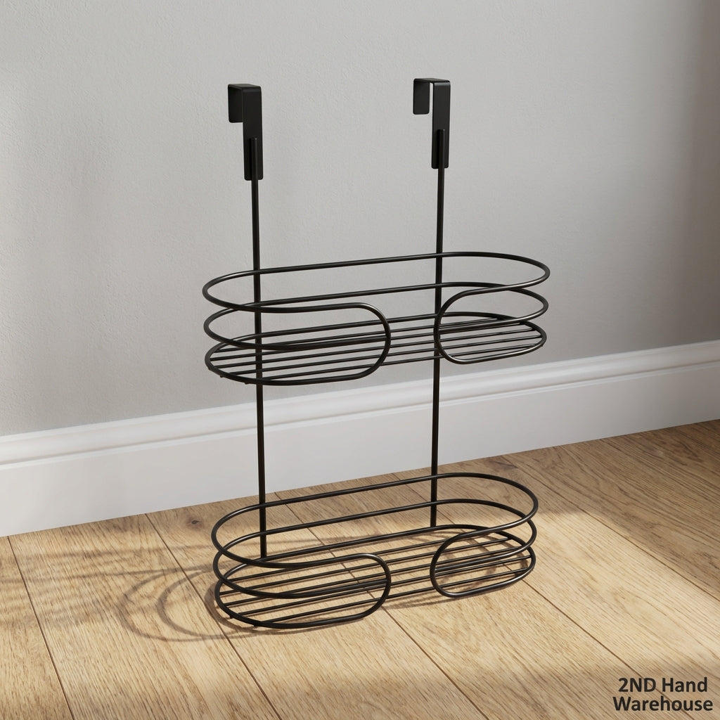 Wine holder Black Metal Over-Door Storage Caddy - 2ndhandwarehouse.com