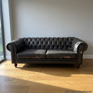 Vintage Charm Two-Seater Chesterfield Sofa - Needs TLC- Sold as is - 2ndhandwarehouse.com