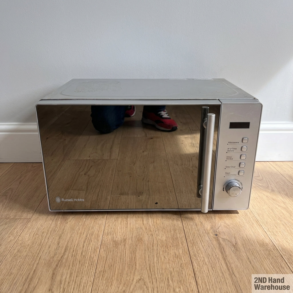 Russell Hobbs Microwave Oven - Sleek Silver Finish - has rust - 2ndhandwarehouse.com