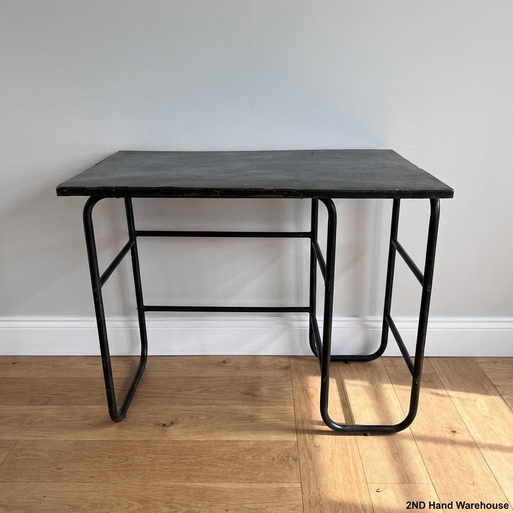 Industrial Black Metal Desk - 2ndhandwarehouse.com