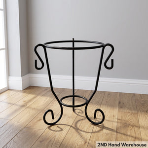 Elegant Black Metal Decorative Stand - Plant Holder / Candle Display - 2ndhandwarehouse.com