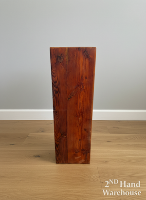 Rustic Pine Wall Shelf with Metal Brackets 1m by 30 cm