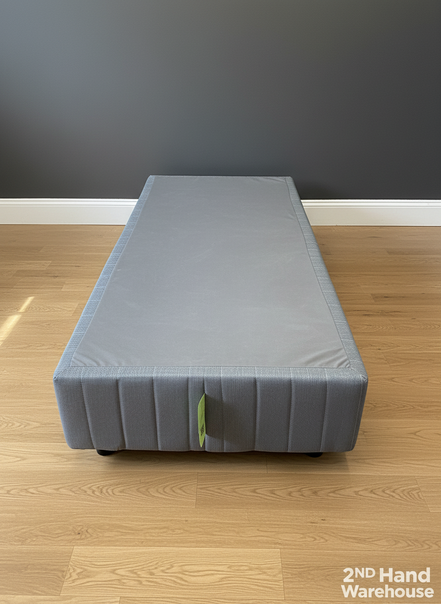 A56553-Stylish Single Bed Base - Grey/Blue Upholstery