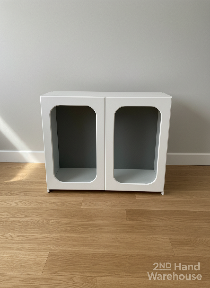 Chic White Open Compartment Storage Unit