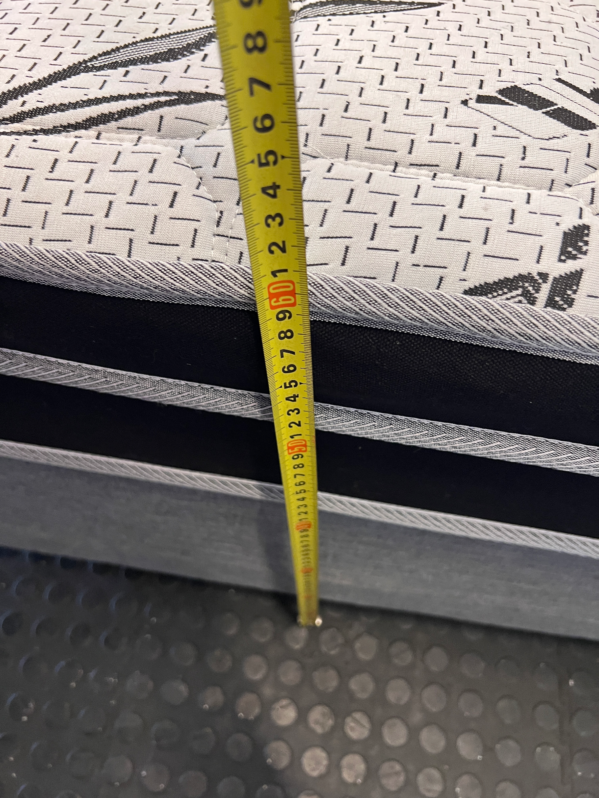 "Bed of Dreams" Double Bed, Mattress & Base Set - Grey & White - 2ndhandwarehouse.com