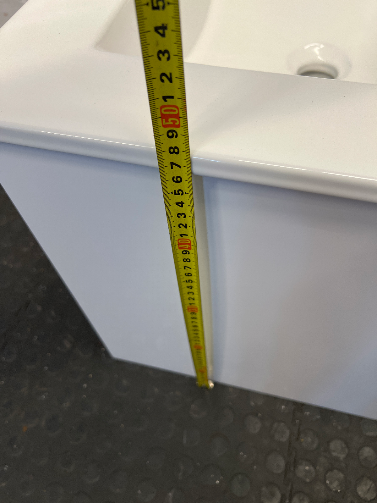 Modern White Ceramic Drop-In Bathroom Sink & Vanity Unit - 2ndhandwarehouse.com