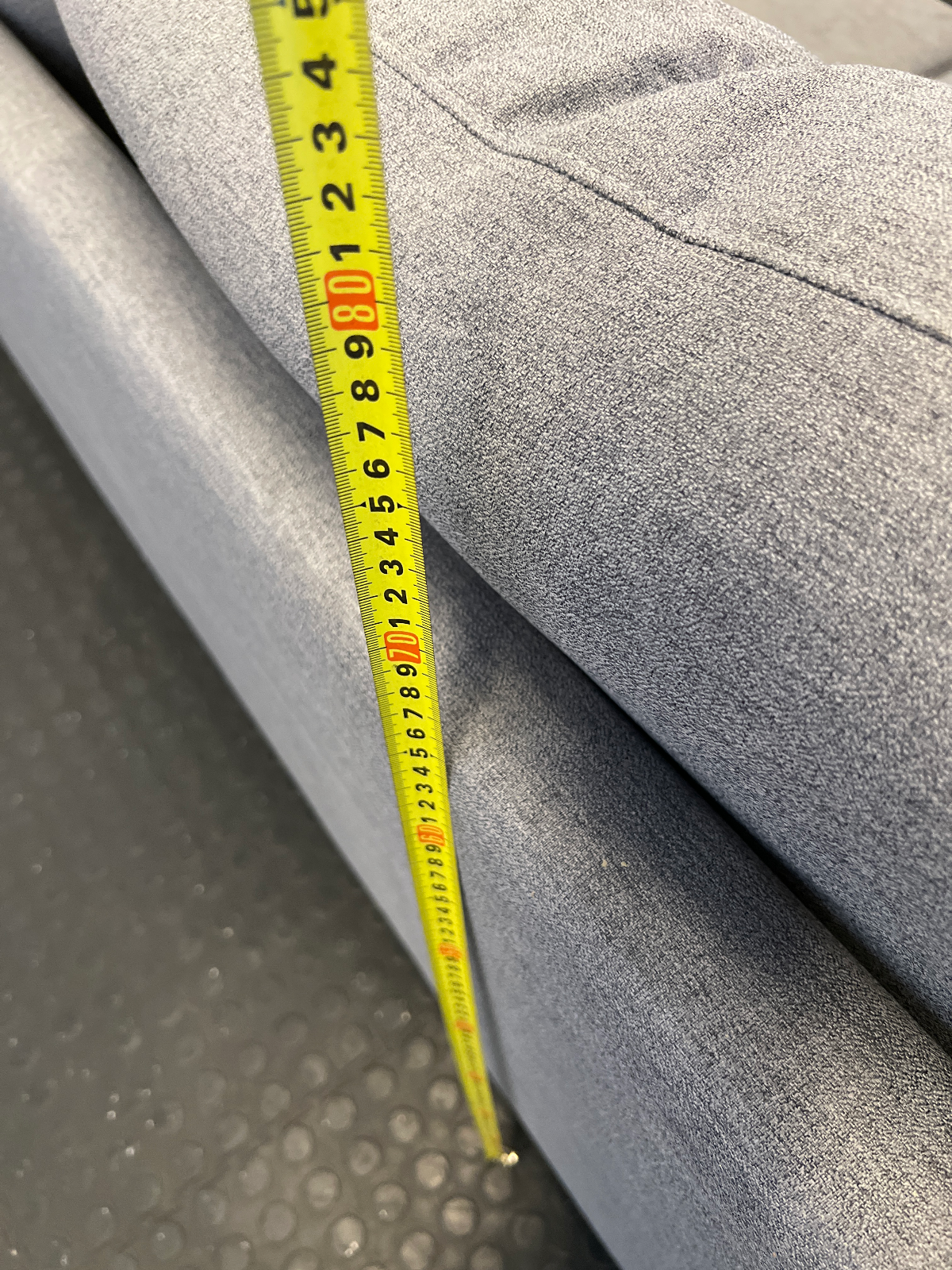 Contemporary Grey 3-Seater Fabric Couch - 2ndhandwarehouse.com