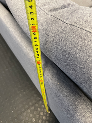 Contemporary Grey 3-Seater Fabric Couch - 2ndhandwarehouse.com