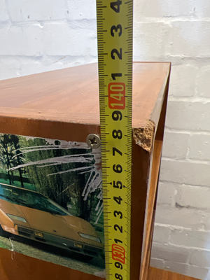 Vintage Stepped Wood Display Cabinet & Drawer Unit - 2ndhandwarehouse.com