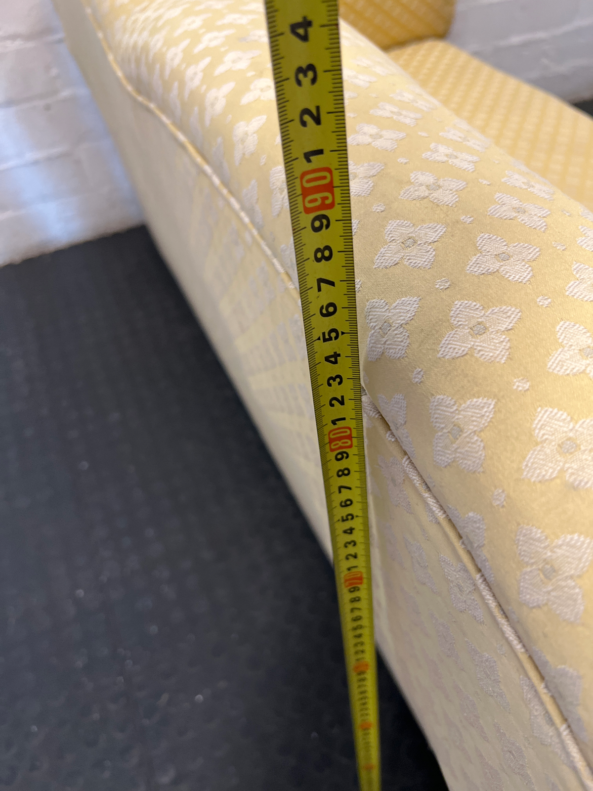 Vintage Golden Floral 2-Seater Couch - 2ndhandwarehouse.com