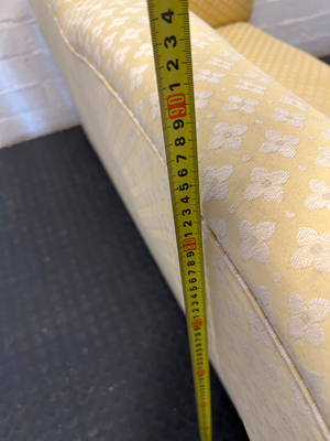 Vintage Golden Floral 2-Seater Couch - 2ndhandwarehouse.com