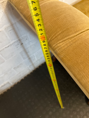 Vintage Tufted Corduroy Armchair in Mustard Gold - 2ndhandwarehouse.com