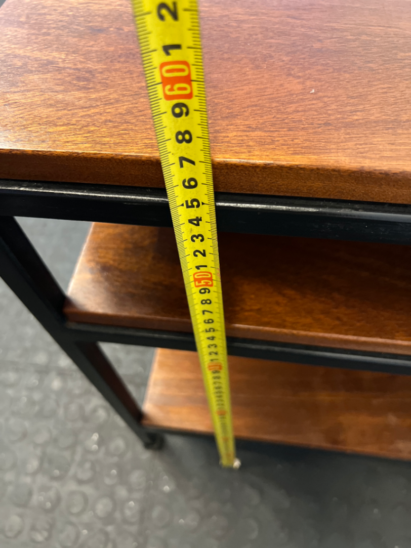 Industrial Tiered Side Table - Marked Top & Paint Wear - 2ndhandwarehouse.com