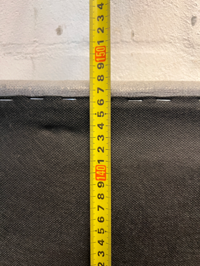 Grey Studded Double Headboard - Minor Sun Discolouration - 2ndhandwarehouse.com