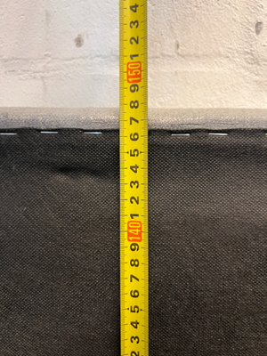 Grey Studded Double Headboard - Minor Sun Discolouration - 2ndhandwarehouse.com