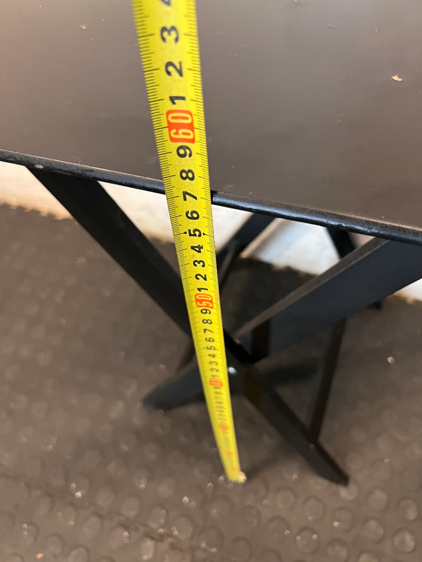 Black Folding Metal Side Table - Used Fair Condition - 2ndhandwarehouse.com