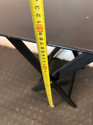 Black Folding Metal Side Table - Used Fair Condition - 2ndhandwarehouse.com