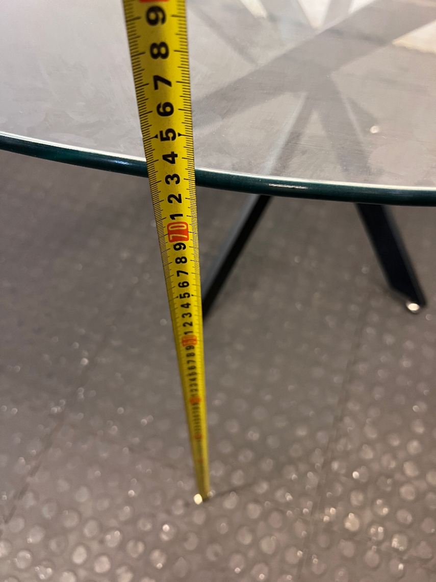 Decofurn 160cm Glass Dining Table - Damaged Leg Fittings - 2ndhandwarehouse.com