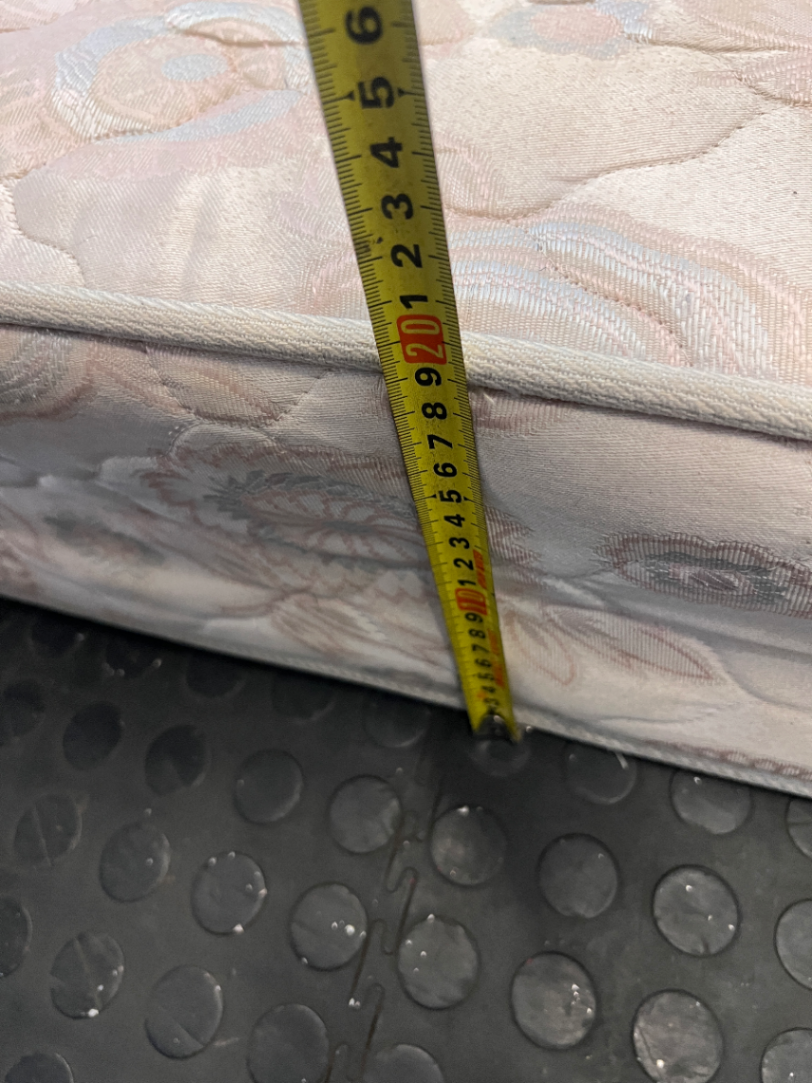 Quilted Cream Double Mattress - Visible Stains - 2ndhandwarehouse.com