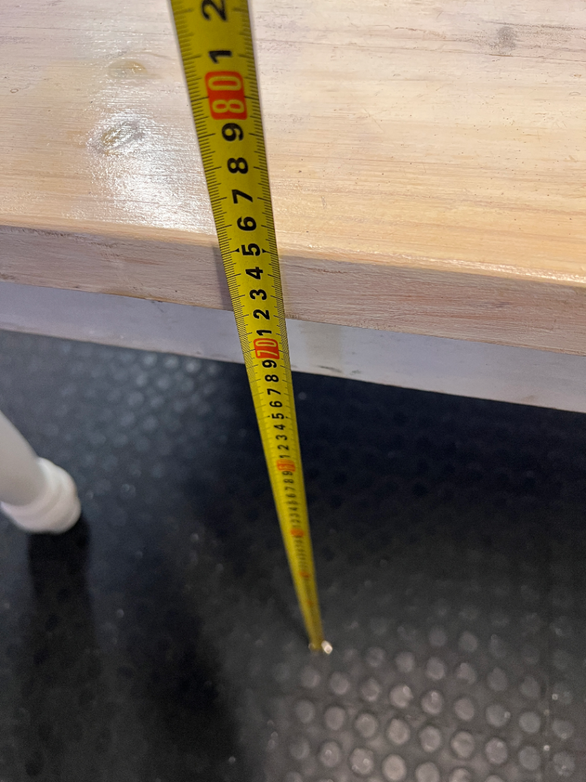 8 Seater White Wash Dining Table - Needs Some Work - 2ndhandwarehouse.com