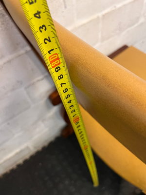 Vintage Style Wooden Dining Chair with Studded Upholstery — Seat Damaged and Needs Repair - 2ndhandwarehouse.com