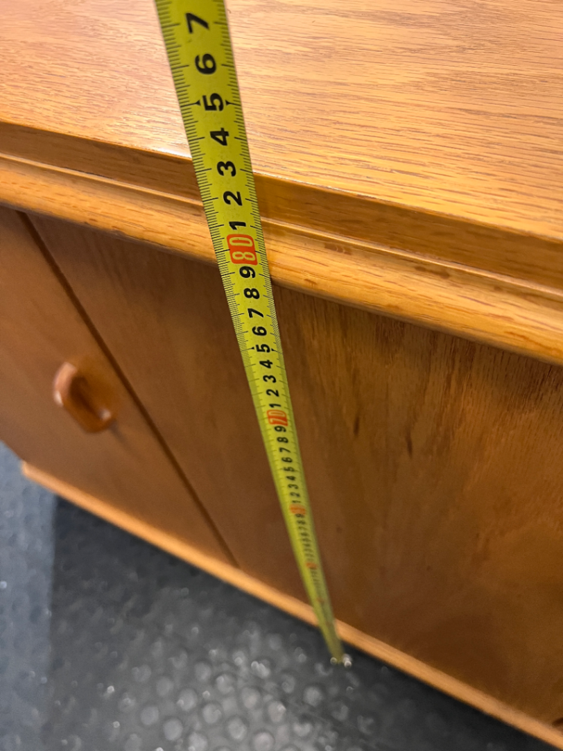 Solid Oak Three-Door Sideboard — Very Good Condition - 2ndhandwarehouse.com