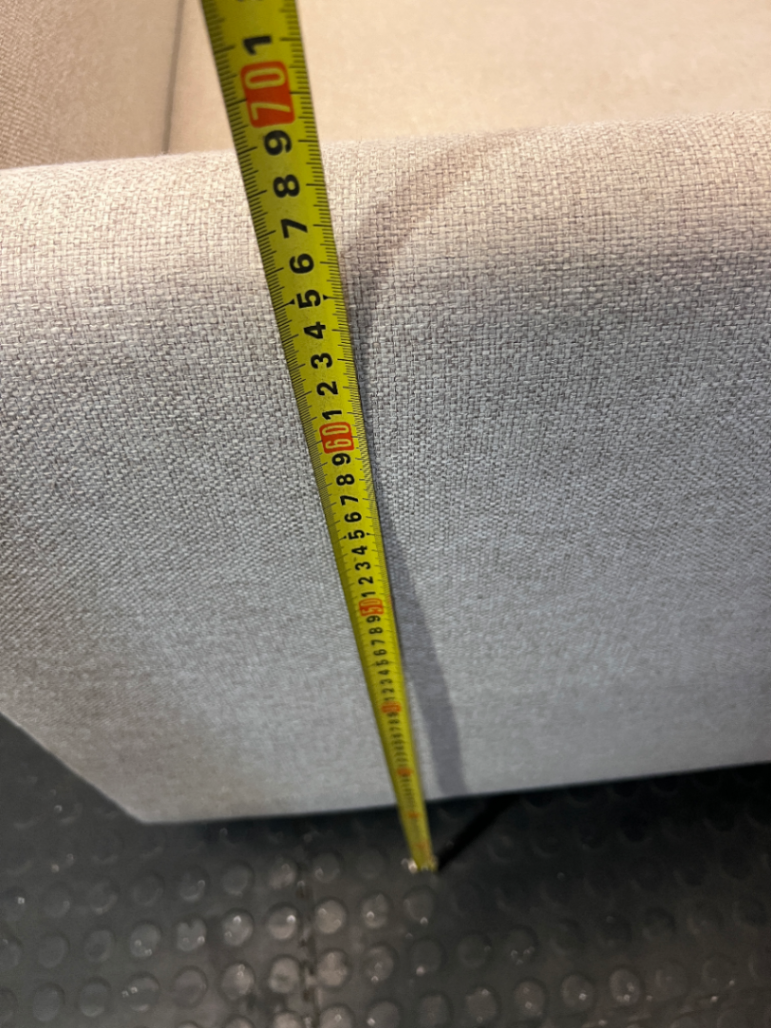 Modern Neutral Woven 2 Seater Couch — Well Used and In Fair C - 2ndhandwarehouse.com