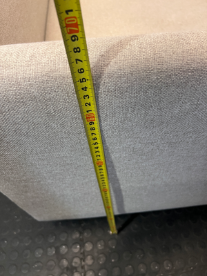 Modern Neutral Woven 2 Seater Couch — Well Used and In Fair C - 2ndhandwarehouse.com
