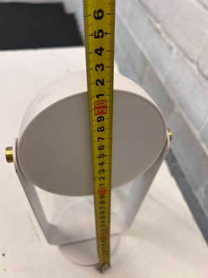 Modern White Metal Tilting Table Lamp — Good Working Order - Fair Used Condition - 2ndhandwarehouse.com