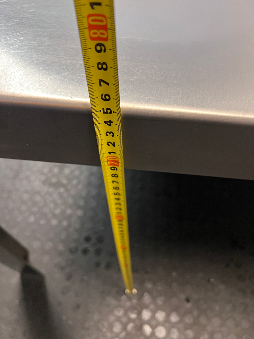 Brushed Aluminium Industrial Dining Table — Well-Maintained Condition - 2ndhandwarehouse.com