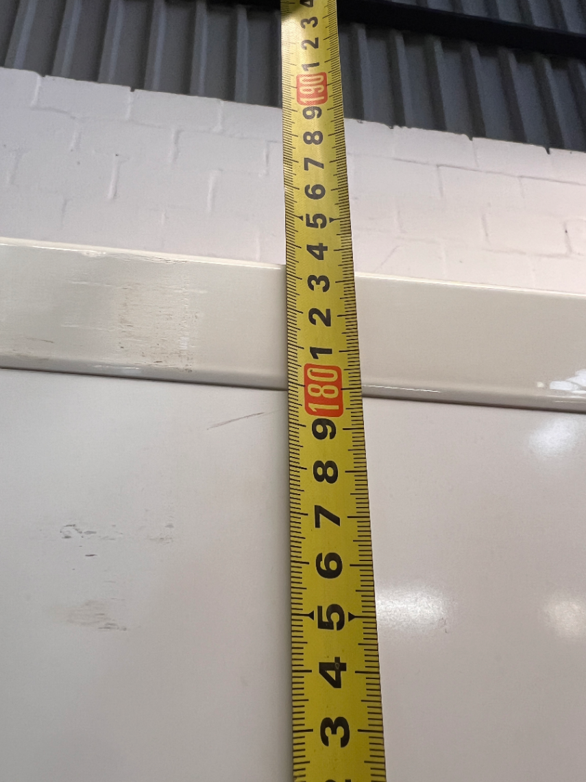 Fridge Master White Bottom Mount Fridge Freezer — Working Order with Scrapemarks in Freezer - 2ndhandwarehouse.com
